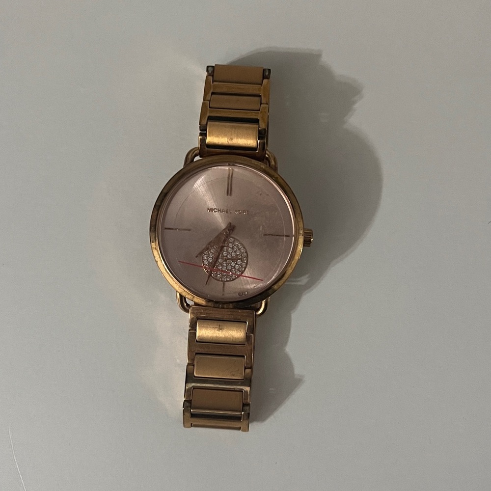 Michael Kors Gold Watch with Rose Dial